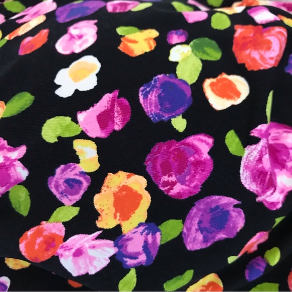 Anne Cole Women’s Floral Shirred Bandeau One-Piece Halter Strap Swimsuit Size 8 - Picture 5 of 13